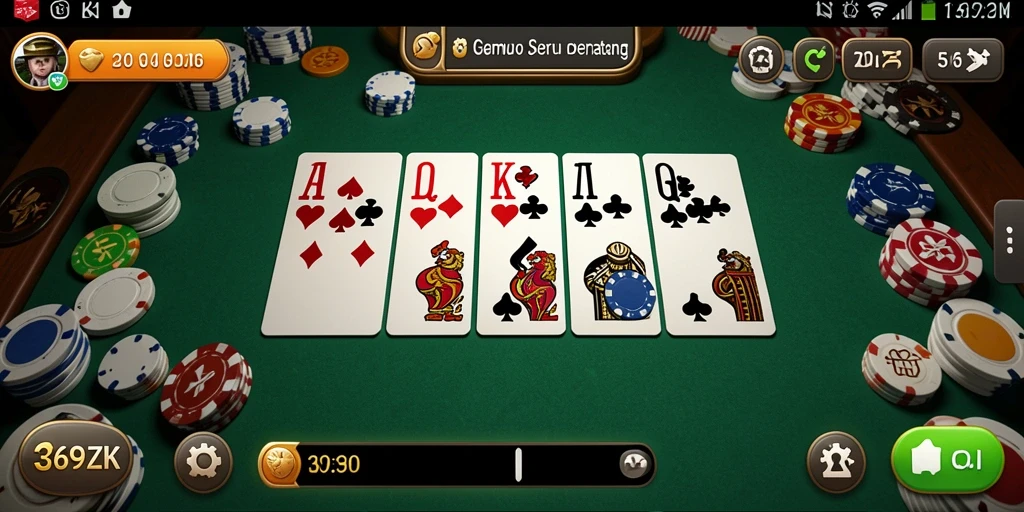 Tampilan gameplay menarik dalam game Domino 369ZK.