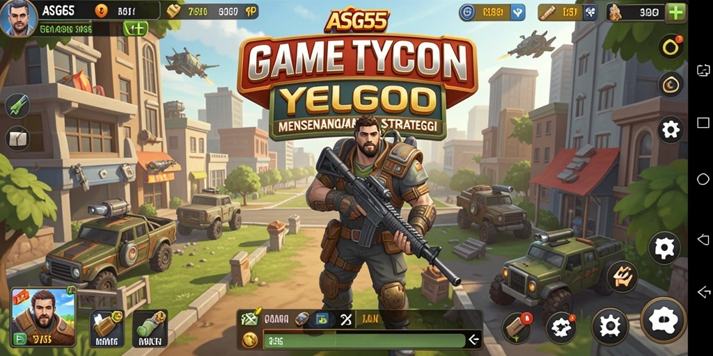 Tampilan gameplay ASG55 yang seru dan menantang dalam dunia Tycoon.