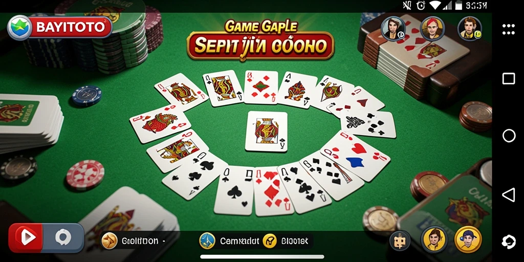 Tampilan gameplay seru dalam BAYITOTO dengan mode Gaple yang menarik.