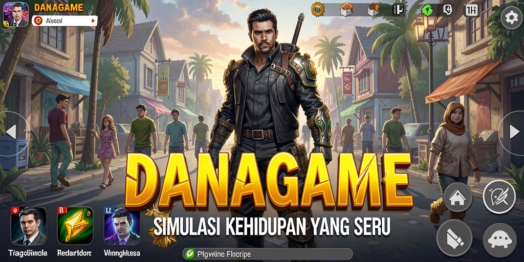 Tampilan gameplay DANAGAME yang menarik dan interaktif.