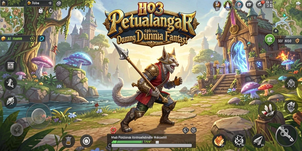 Gameplay HO3 yang menampilkan pertarungan epik dan eksplorasi dunia fantastis.