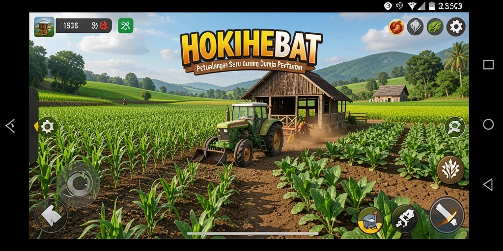 Gameplay HOKIHEBAT menampilkan aktivitas seru dalam bertani dan merawat hewan.