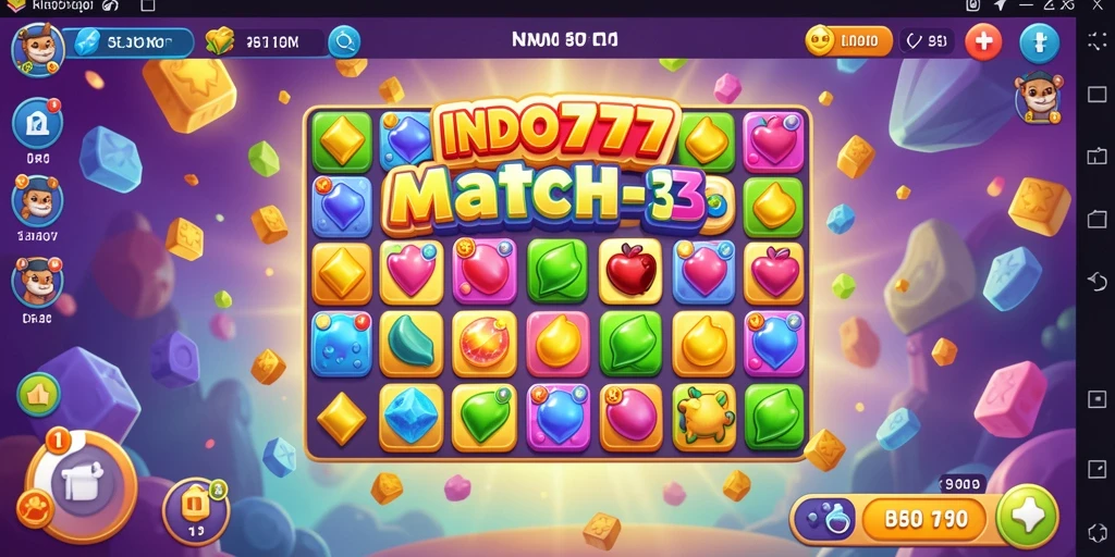 Gameplay seru dari INDO777 yang menampilkan keseruan match-3.