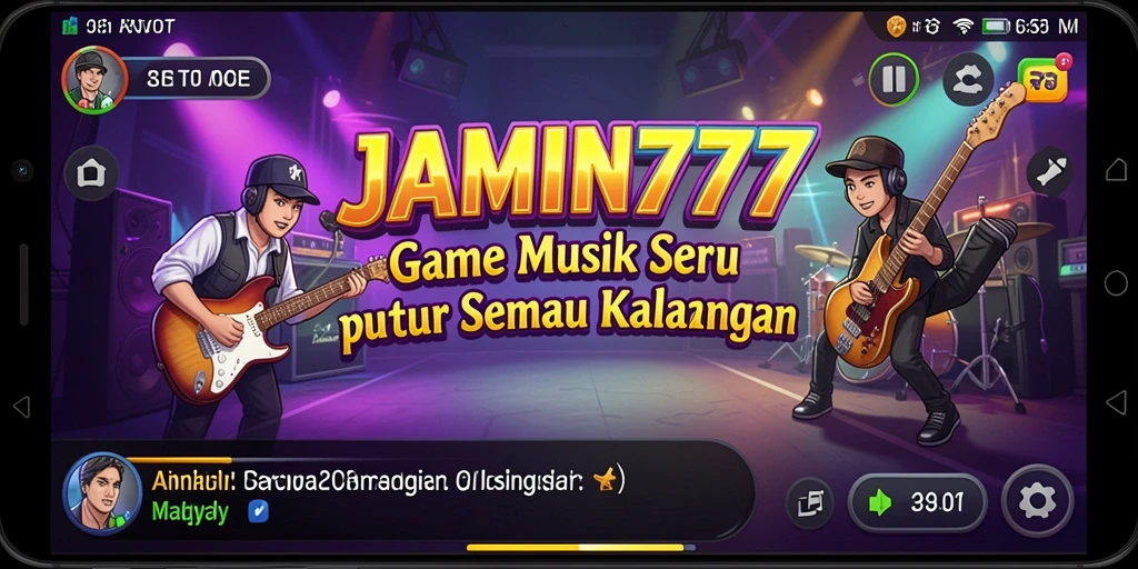 Screenshot permainan JAMIN777 menampilkan fitur permainan musik yang interaktif.