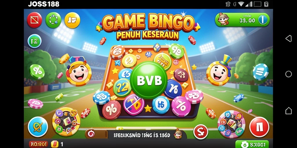 Tampilan gameplay seru dalam JOSS188 menunjukkan momen mendebarkan permainan Bingo.
