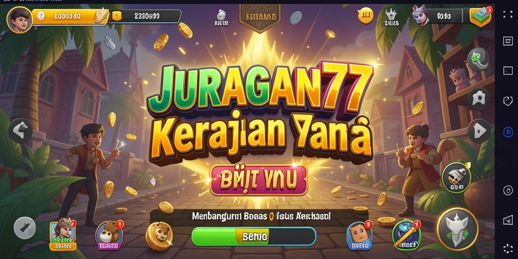 Gameplay menegangkan dalam JURAGAN77 yang menunjukkan proses pembangunan bisnis.