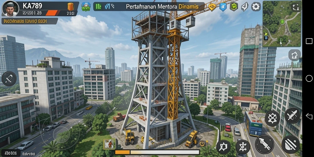 Gameplay seru KA789 dengan menara yang strategis dan serangan musuh.
