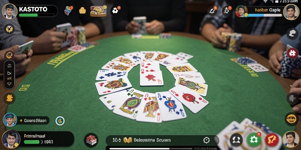 Gameplay seru KASTOTO dalam permainan Gaple.