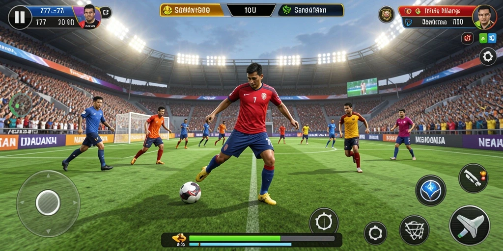 Screenshot gameplay L777 menampilkan aksi seru dalam olahraga yang kompetitif.