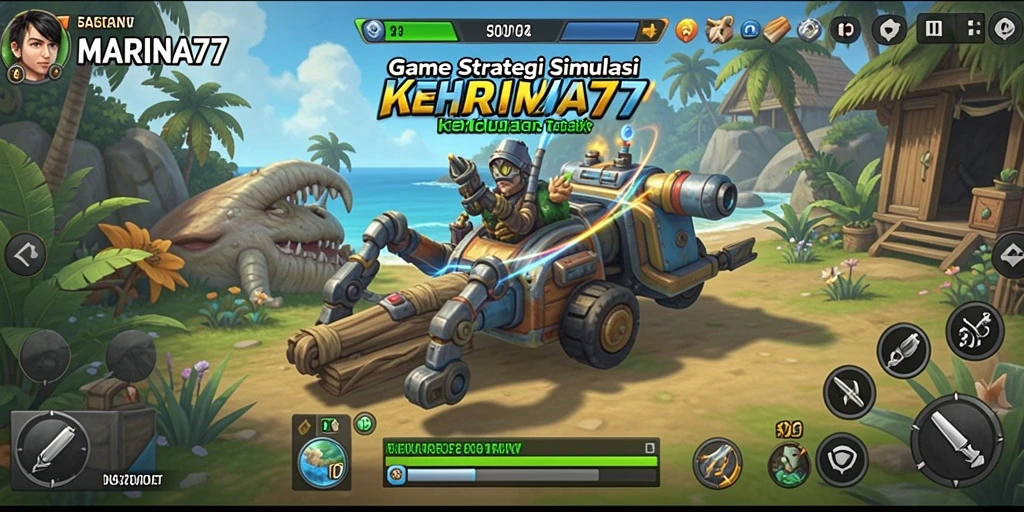 Screenshot menunjukkan gameplay seru dan strategi SLG di MARINA77.