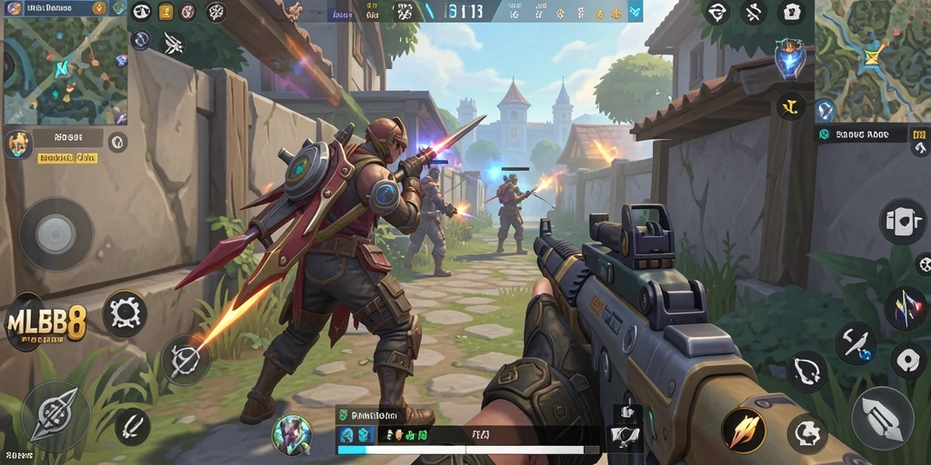 Screenshot gameplay <strong>MLBB8</strong> menunjukkan aksi pertempuran yang mendebarkan.