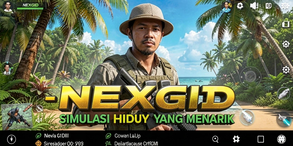 Tampilan gameplay menarik dari NEXGID dengan simulasi kehidupan yang mendetail.