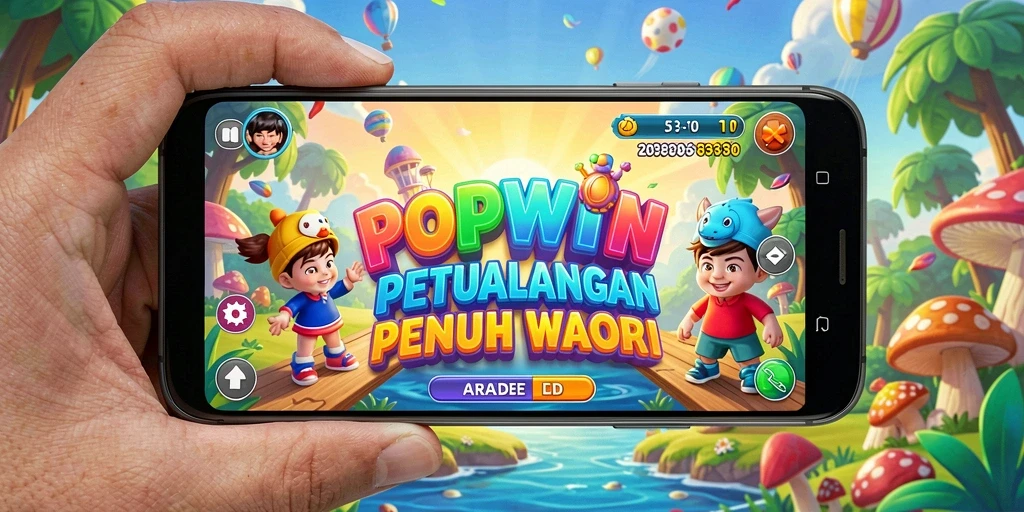 Tampilan screenshot utama POPWIN dengan gameplay seru yang penuh tantangan.