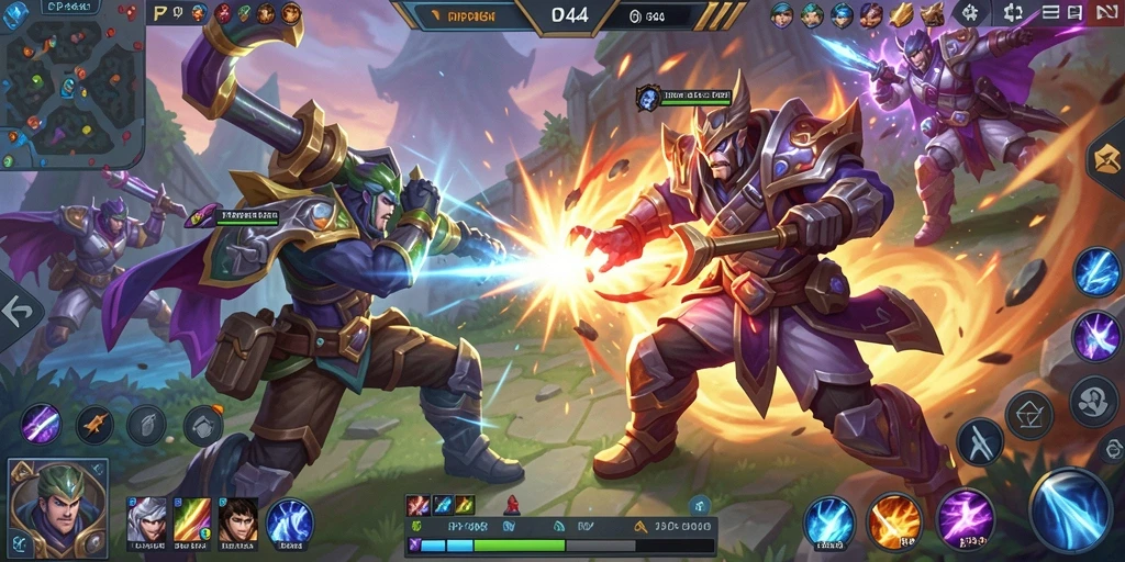 Screenshot gameplay PP444 dengan aksi pertarungan seru.