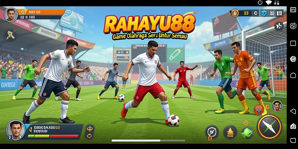 Tampilan gameplay seru dalam RAHAYU88 yang menampilkan aksi olahraga.