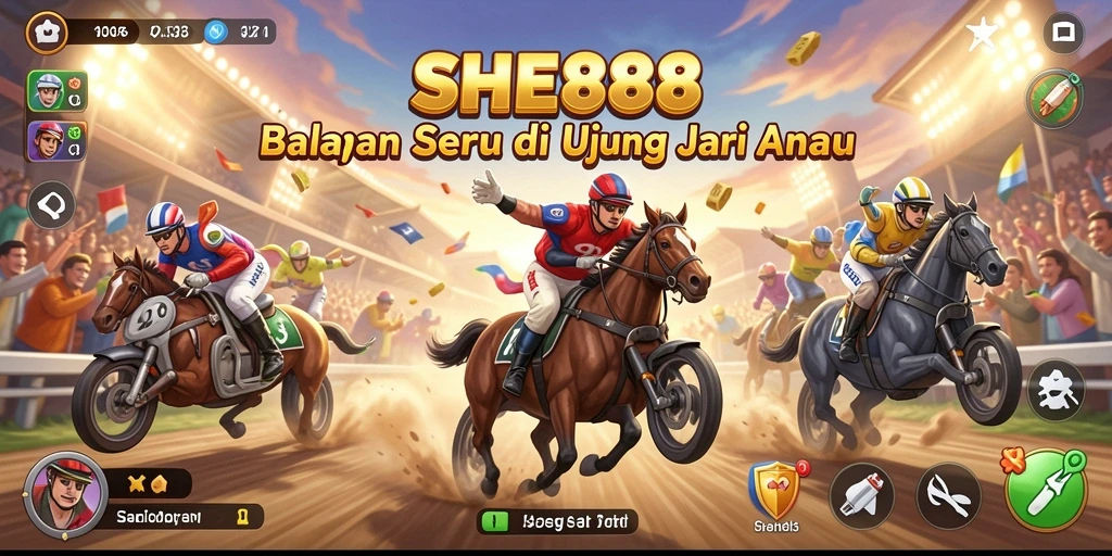 Tampilan gameplay Racing yang intens dan mendebarkan.