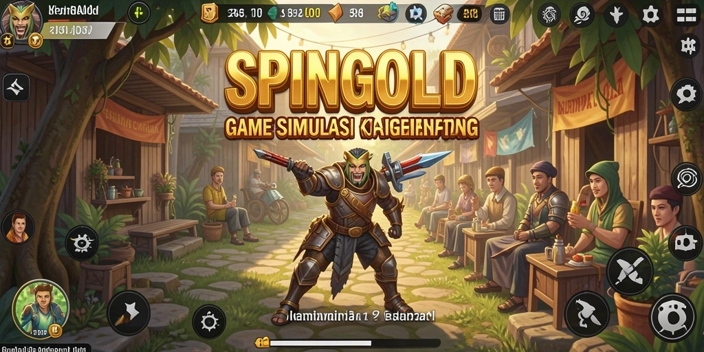 Tampilan gameplay menarik dari SPINGOLD dengan interaksi karakter yang dinamis.