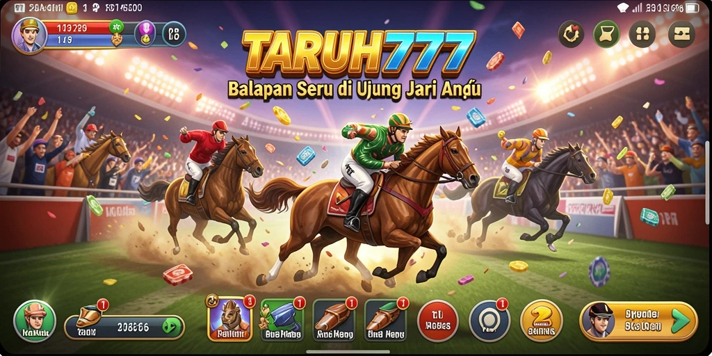 Tampilan gameplay TARUH777 yang menegangkan dan penuh kecepatan.