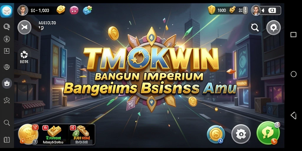 Screenshot gameplay TMOKWIN menampilkan aksi membangun bisnis yang mendebarkan.