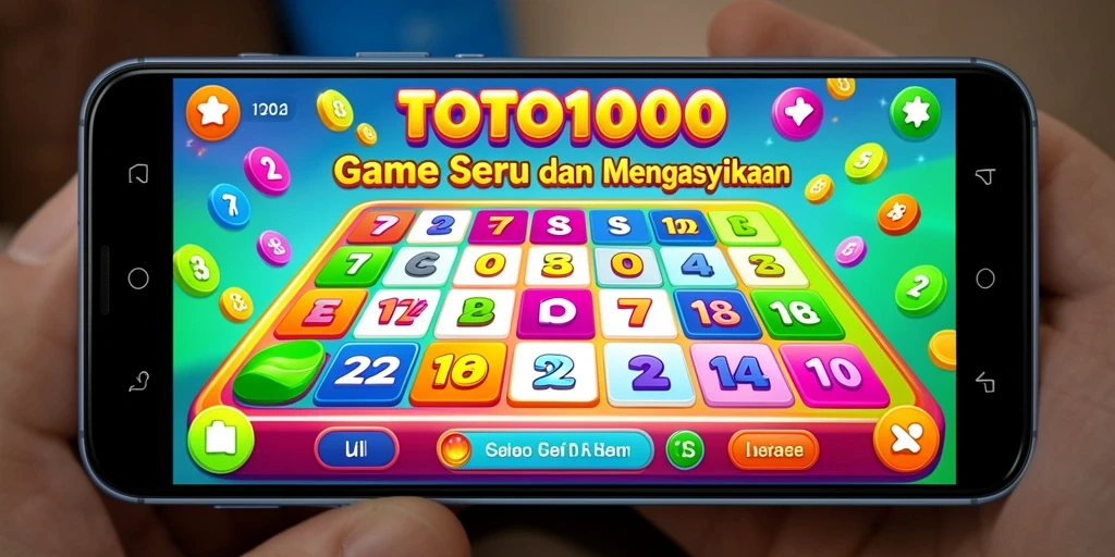 Screenshot TOTO1000 menunjukkan keseruan permainan Bingo.