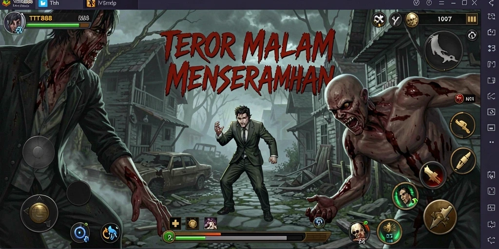 Tampilan gameplay menyeramkan di dalam dunia TTT888.