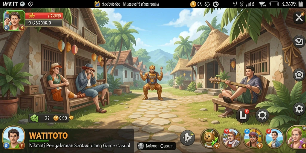 Tampilan seru gameplay WATITOTO yang penuh warna.