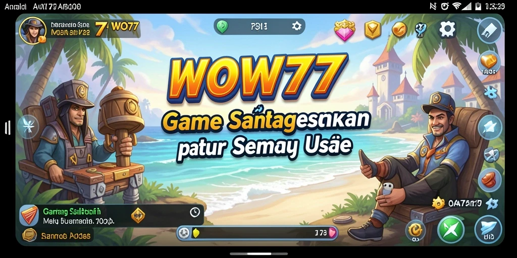 Tampilan gameplay WOW77 yang menyenangkan dan interaktif.