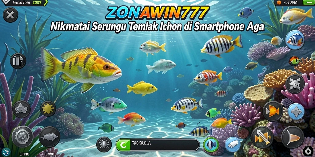 Screenshot gameplay ZONAWIN777 menampilkan serunya menembak ikan.